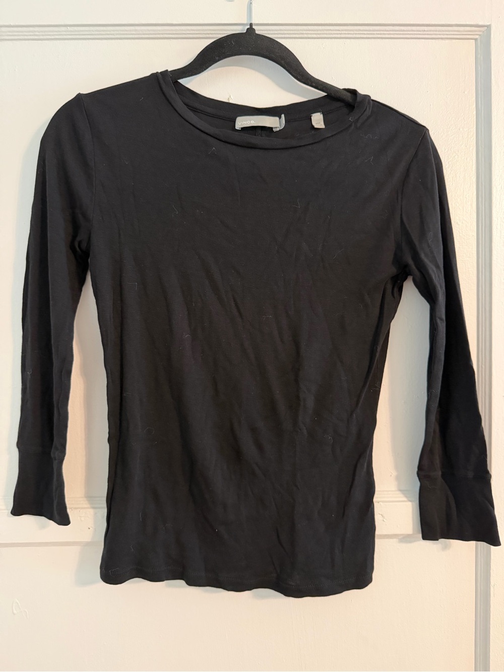 Vince Black Long-Sleeve Top